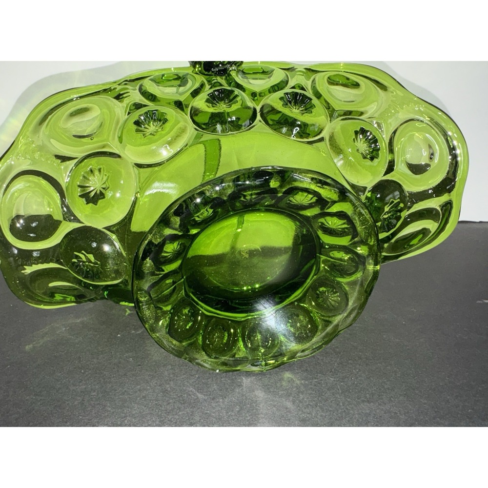 LE Smith Moon & Star Decorative Basket in Lime Green Pedestal Centerpiece 8x9" - Picture 3 of 12